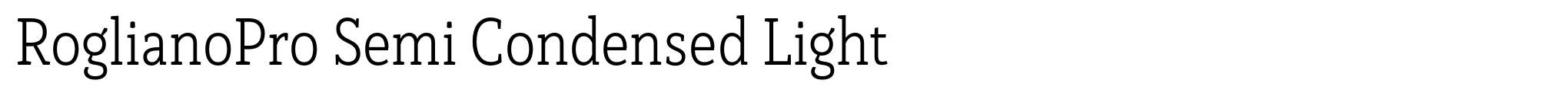 RoglianoPro Semi Condensed Light image